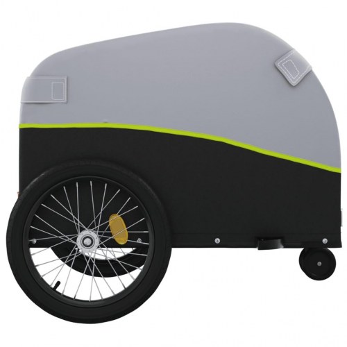 Cykelanhænger 30 kg - jern, sort/grøn