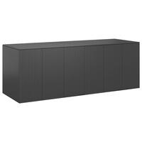 Hyndeboks 291x100,5x104 cm polyrattan sort