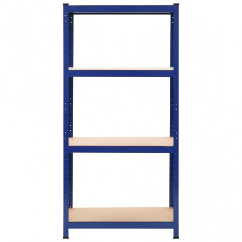 Opbevaringsreoler 2 stk. 80x40x160 cm stål og MDF blå