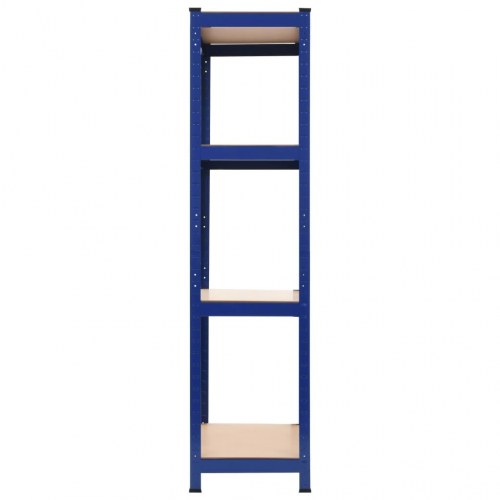 Opbevaringsreoler 2 stk. 80x40x160 cm stål og MDF blå