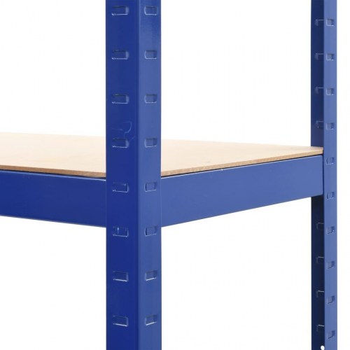 Opbevaringsreoler 2 stk. 80x40x160 cm stål og MDF blå