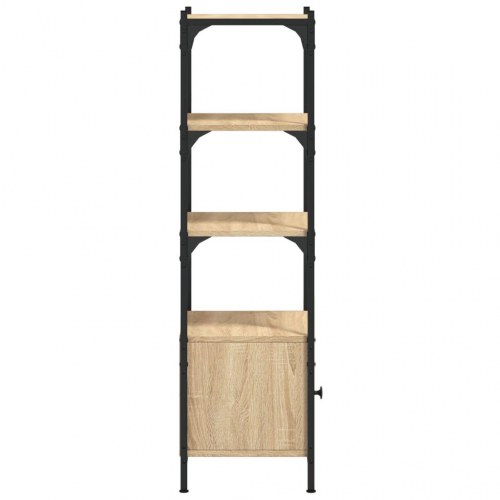 Bogreol med 3 hylder 41x30x109,5 cm konstrueret træ sonoma-eg