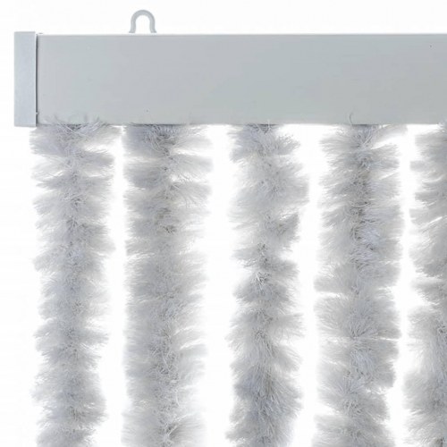 Flueforhæng 100×200 cm i chenille - grå dørgardin