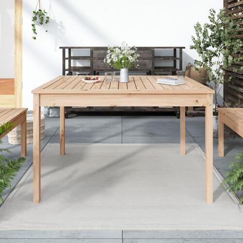 Havebord 121x82,5x76 cm massivt fyrretræ