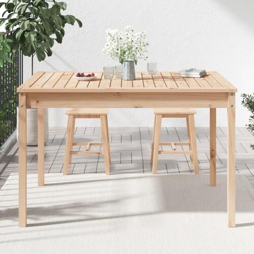 Havebord 121x82,5x76 cm massivt fyrretræ