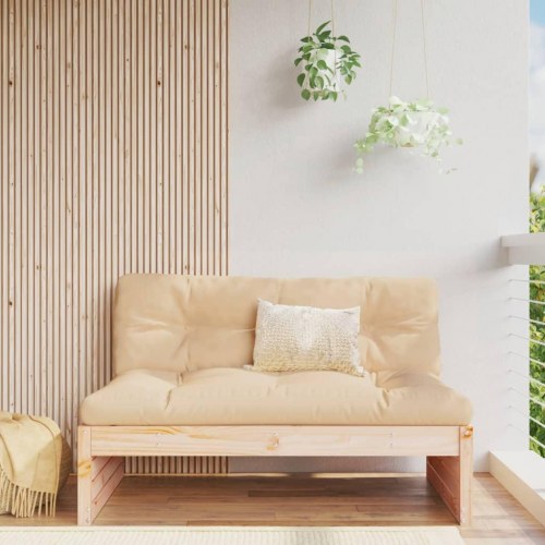 Midtermodul til havesofa 120 x 80 cm - massivt fyrretræ