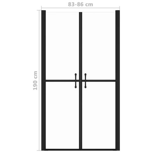Brusedør (83-86)x190 cm klart sikkerhedsglas