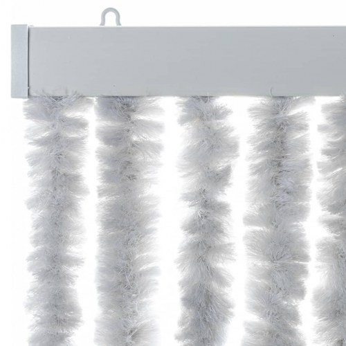 Flueforhæng 100 x 230 cm i chenille - grå dørgardin