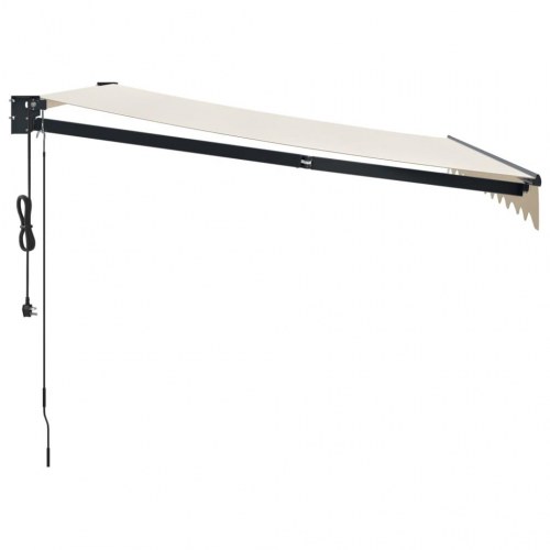 Elektrisk foldemarkise 3 x 2,5 m - cremefarvet