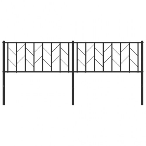 Sengegavl 193 cm metal sort