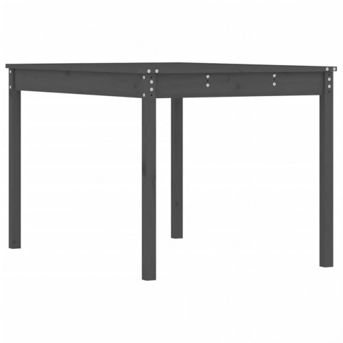 Havebord 121x82,5x76 cm massivt fyrretræ grå