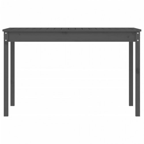 Havebord 121x82,5x76 cm massivt fyrretræ grå