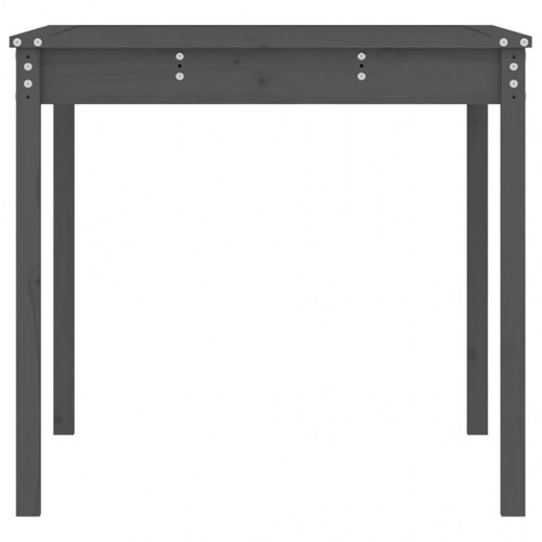 Havebord 121x82,5x76 cm massivt fyrretræ grå