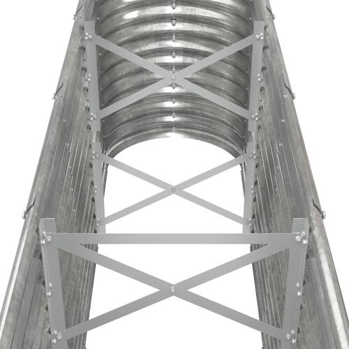 Plantekasse 332x40x68 cm pulverlakeret stål sølvfarvet