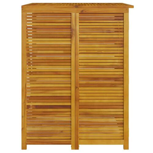 Dobbelt skraldespandsskur 140x89x117 cm massivt akacietræ