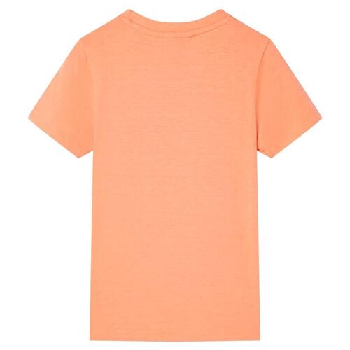 Kortærmet T-shirt til børn str. 104 neon-orange