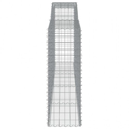 Buede gabionkurve 3 stk. - 400×50×140/160 cm i galvaniseret jern