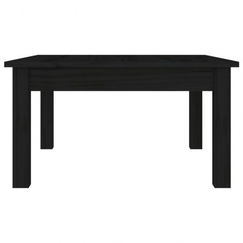 Sofabord i massivt fyrretræ - 55 × 55 × 30 cm, sort