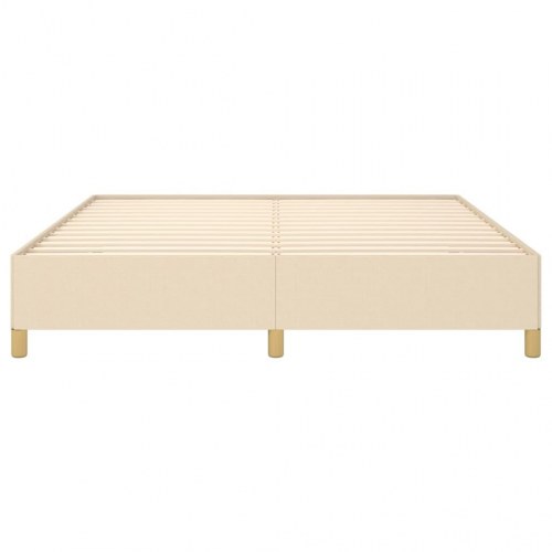 Boxspring sengeramme 180x200 cm i stof - cremefarvet