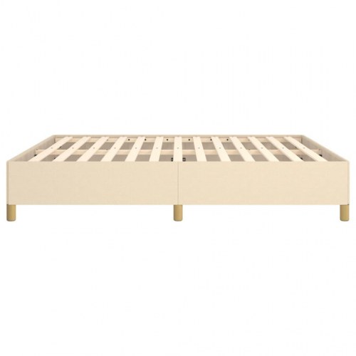 Boxspring sengeramme 180x200 cm i stof - cremefarvet