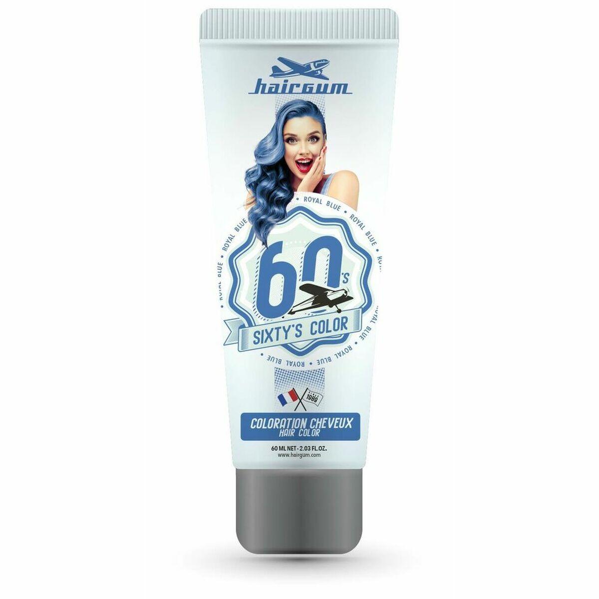 Semi-permanent hårfarve Hairgum Sixtys Color - royal blue 60 ml