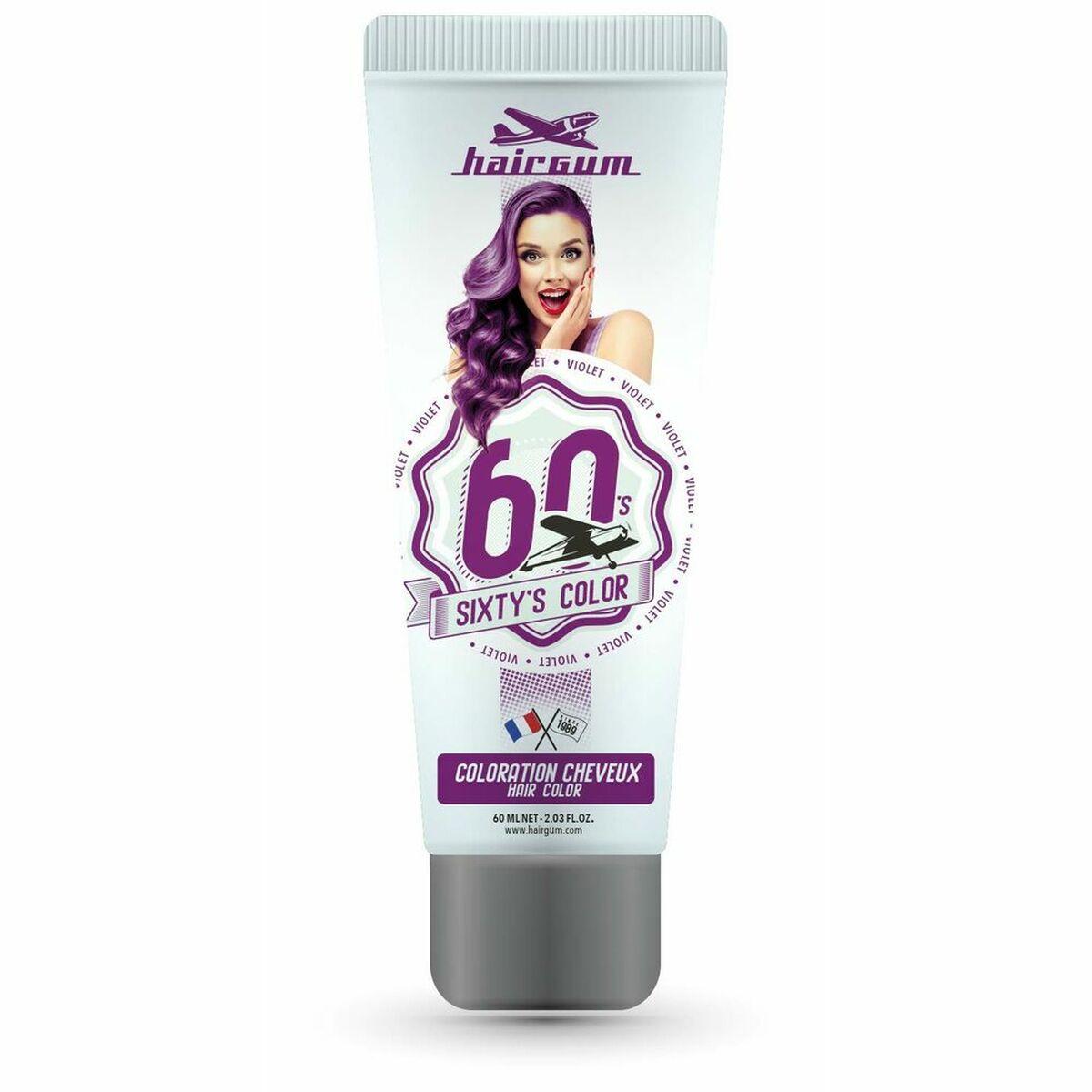 Semi-permanent hårfarve Hairgum Sixty's Color - Violet 60 ml