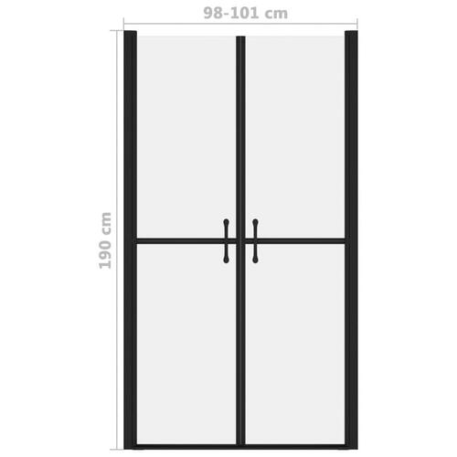 Brusedør (98-101)x190 cm sikkerhedsglas matteret