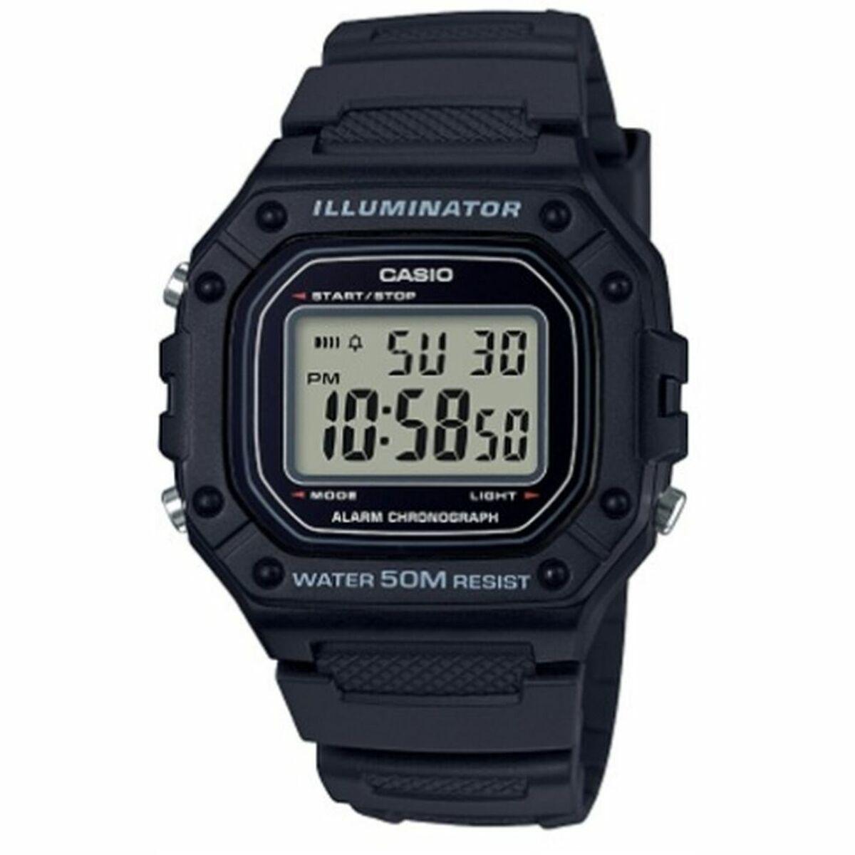 Casio herreur W-218H-1AVEF - sort digital armbåndsur