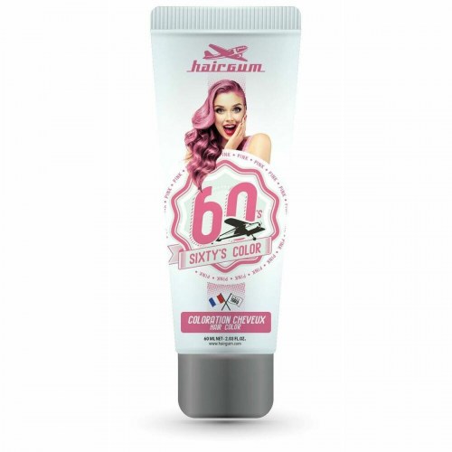 Semi-permanent hårfarve Hairgum Sixty's Color Pink 60 ml