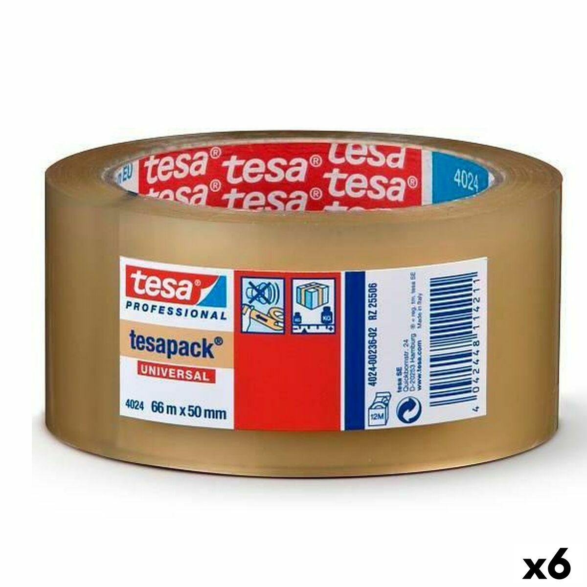 TESA tesapack Universal pakketape - gennemsigtig 50 mm x 66 m (6 ruller)