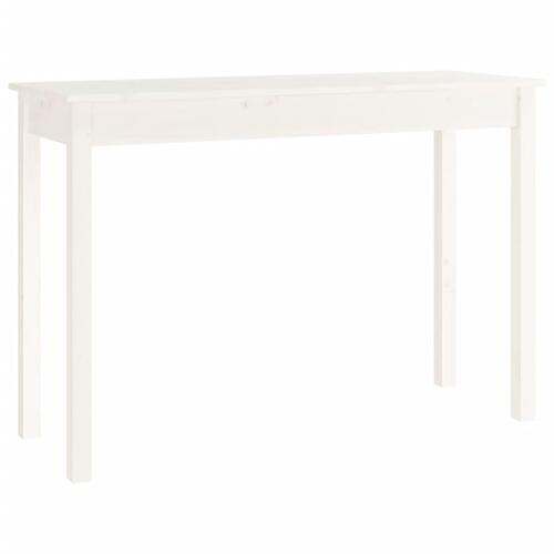 Konsolbord 110x40x75 cm massivt fyrretræ hvid