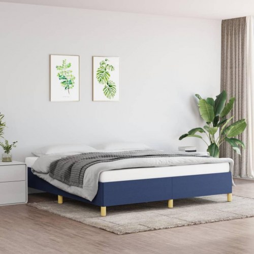 Boxspring sengeramme 180x200 cm i stof - blå