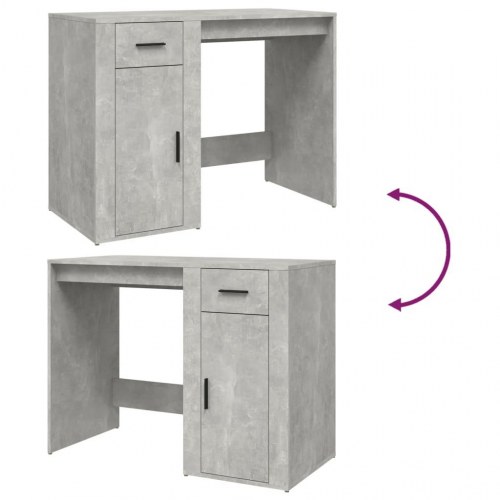 Skrivebord i konstrueret træ - 100 × 49 × 75 cm, betongrå