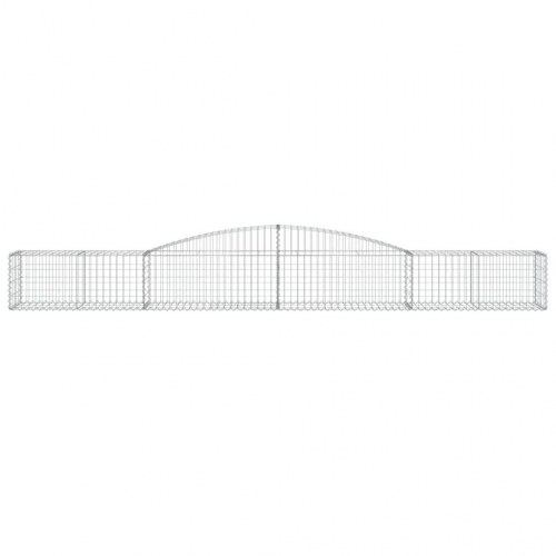 Buede gabionkurve - 5 stk. 400×50×40/60 cm i galvaniseret jern
