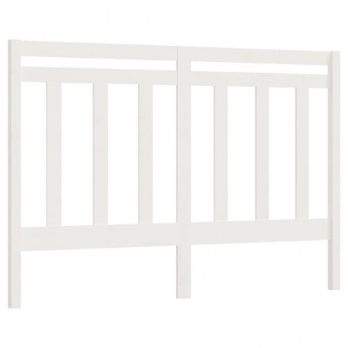 Sengegavl 156 × 4 × 100 cm - massivt fyrretræ, hvid