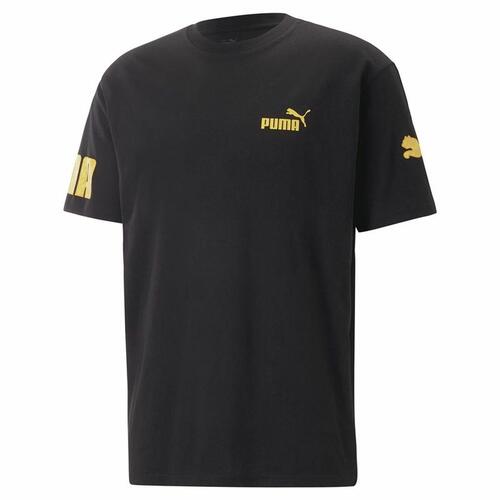 Kortærmet T-shirt til Mænd Puma Power Summer Sort Unisex S