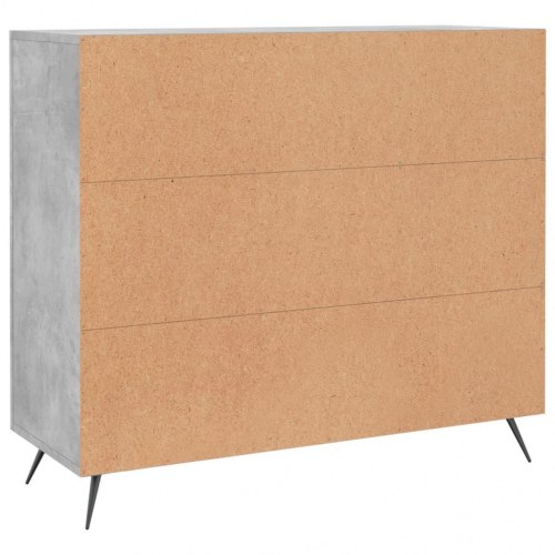 Skænk 90 x 34 x 80 cm i konstrueret træ - betongrå
