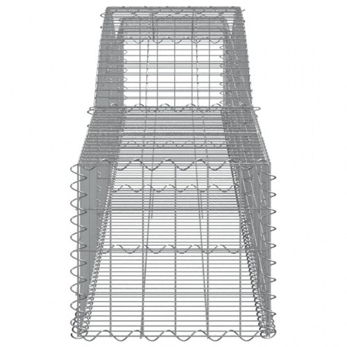 Buede gabionkurve - sæt med 3 stk., 400 × 50 × 40/60 cm i galvaniseret jern