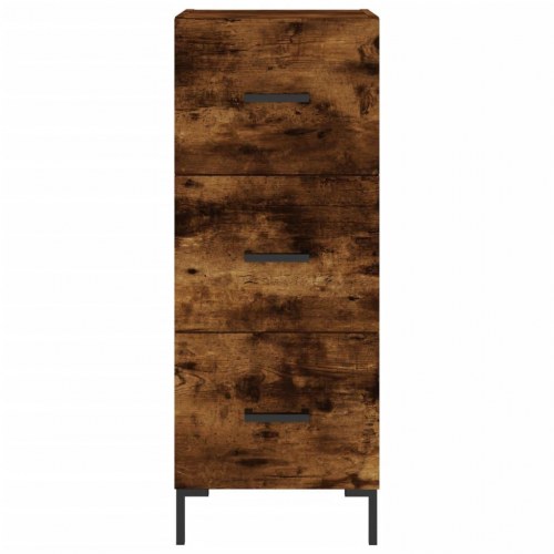 Skænk med 3 skuffer - 34,5 × 34 × 90 cm, røget egetræsfarve