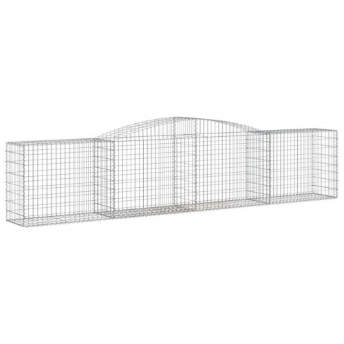 Buede gabionkurve - 9 stk., 400×50×80/100 cm, galvaniseret jern