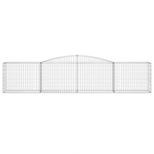 Buede gabionkurve - 2 stk. 400×50×80/100 cm i galvaniseret jern