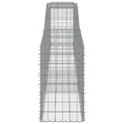 Buede gabionkurve - 2 stk. 400×50×80/100 cm i galvaniseret jern