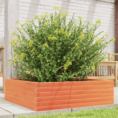 Plantekasse 80 x 80 x 23 cm i massivt fyrretræ - gyldenbrun