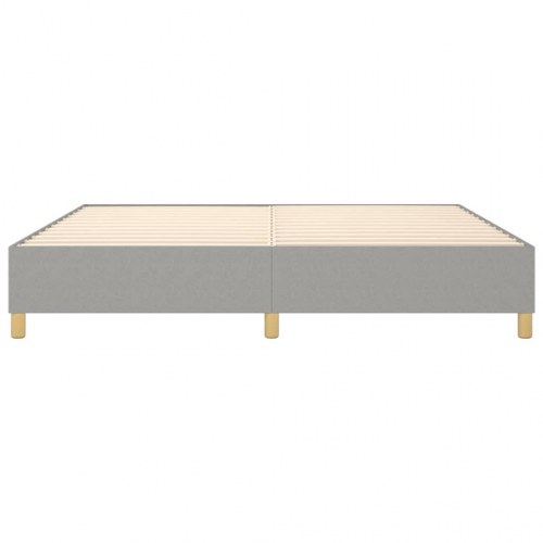 Boxspring sengeramme 200×200 cm i stof - lysegrå