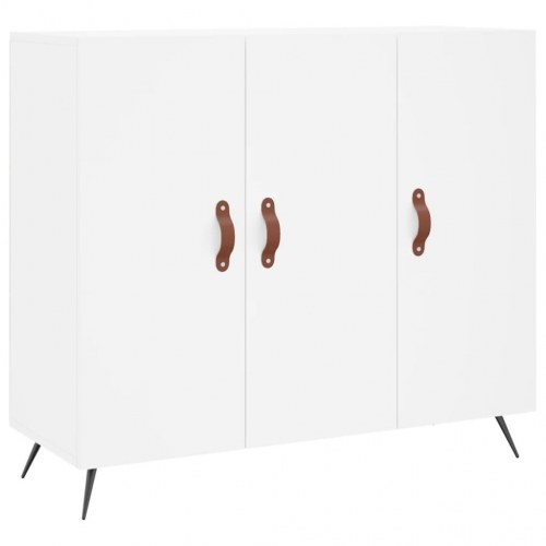 Skænk 90×34×80 cm i hvid konstrueret træ med metalben