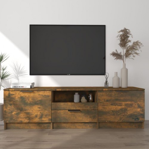 TV-bord 140 x 35 x 40 cm - røget egetræ