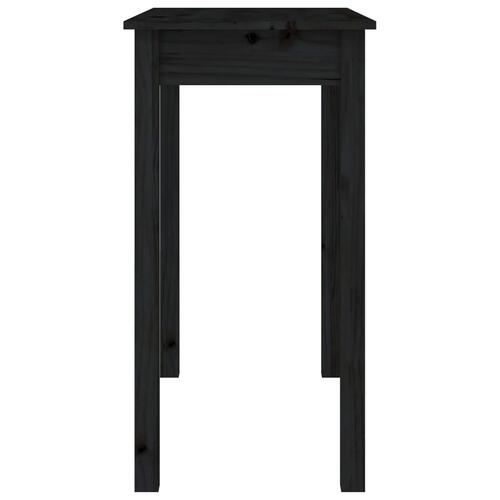 Konsolbord 80x40x75 cm massivt fyrretræ sort