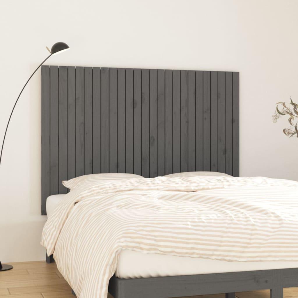 Sengegavl 159 5x3x110 Cm Massivt Fyrretræ Grå