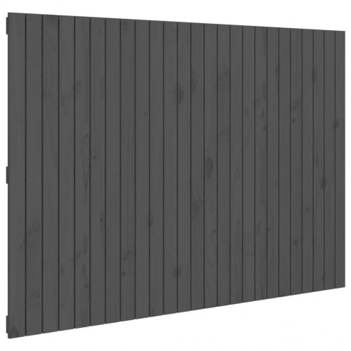 Sengegavl i massivt fyrretræ - grå, 159,5 x 3 x 110 cm