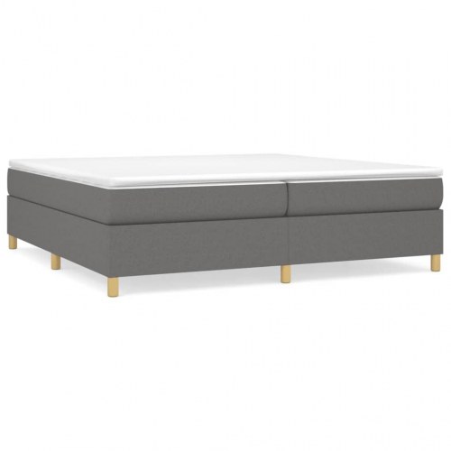 Boxspring sengeramme 200 x 200 cm - stof, mørkegrå